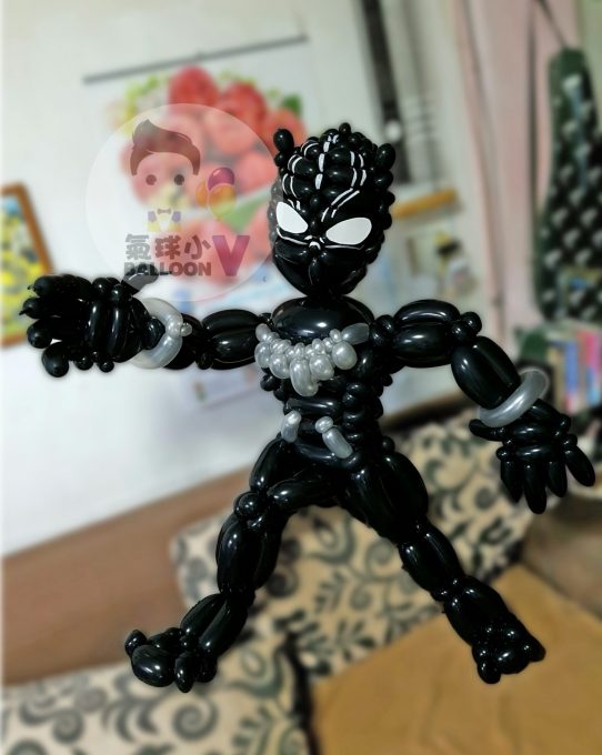 造型氣球達人 Black Widow Balloon_黑豹氣球_超級英雄_Superhero_造型氣球