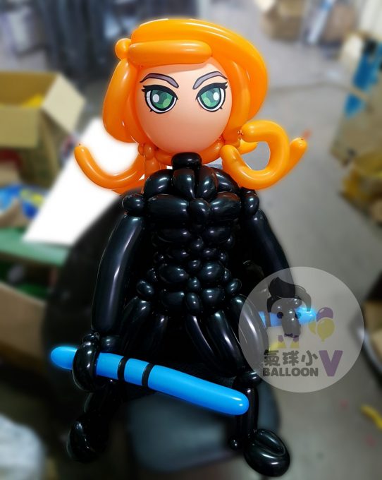 造型氣球達人 Black Widow balloon_黑寡婦氣球_超級英雄_Superhero_造型氣球