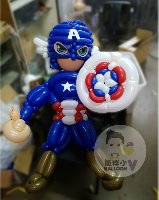 Captain America_美國隊長氣球_超級英雄_Superhero_造型氣球