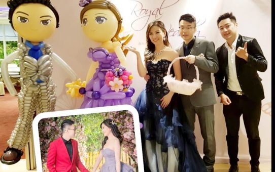 Wedding balloon decoration_balloon sculpture_bride_groom_balloon_氣球人偶_婚禮氣球佈置_氣球新娘_氣球新郎